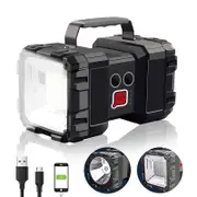 Catzon Rechargeable LED Spotlight Flashlight 3+4 Lights Modes for Camping