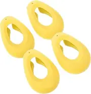 CTIRCHIU 2pairs Silicone Ear Covers for Hair Dyeing Bathing Durable Lightweight Ear Caps for Protection Yellow for Home Salon Use