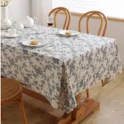 Rectangle Tablecloth, Farmhouse Decorative Linen tablecloths, Wrinkle Resista...