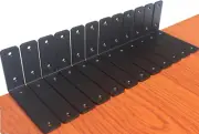 4 Pack - L 6" X H 4" X W1.5", 5Mm Thick Black L Shelf Bracket, Iron Shelf Bracke