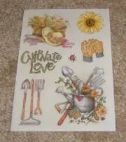 PSX Designs Sticker Sheet ~ Cultivate Love....Gardening Tools & Flowers