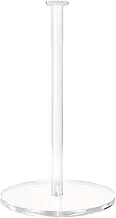 Paper Towel Stand - Paper Towel Dispenser | Acrylic Standing Design with Practical Top Knob, Weighted Base for Stability for Standard and Large Size Rolls