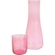 LVD Bedside Carafe & Glass Home/Kitchen Drinkware/Decorative Display 1L Pink