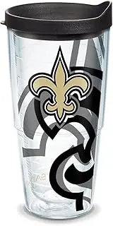 Tervis Made in USA Double Walled NFL New Orleans Saints Insulated Tumbler Cup Keeps Drinks Cold & Hot, 24oz, Genuine