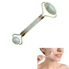 Exquisite White Flower Jade Facial Massage Roller Beauty Tool Face Massager