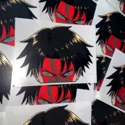 LEVI REFLECTIVE ANIME PEEKER STICKER ATTACK ON TITAN CAR STICKER