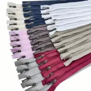 40pcs #3Nylon Coil Zippers Metal Antique Brass Sliders Close End Non-Separati...