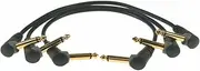 Klotz PP-AJJ0030 30cm Unbalanced Patch Cable with Angled Jacks - 3 Pack