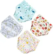 [COOPHYA] Cotton Baby Diapers Training Pants 4pcs/1 Pack 6-layer Gauze Waterproof Soft Comfortable for 12-18 Kg Newborns