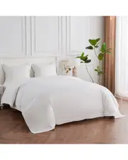 Mlange Home 600 Thread Count Framed Embroidery Sateen Duvet Set