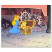 PINK PANTHER Animation PRODUCTION CEL and Pencil Sketch Drawing Princess MGM COA