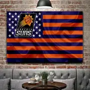 Phoenix Suns NBA Team Basketball Flag Home Decor Art Print EXTRA LARGE 66"x44"