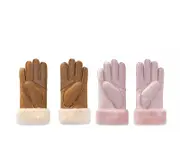 EVERAU® Ladies Gloves Fluffy Sheepskin Wool Stacey - Pink / L