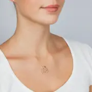 Gold Plated Sterling Silver 1/10 Carat Diamond Heart Pendant