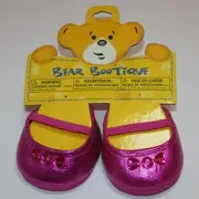 Build a Bear Workshop Magenta Shiny Pink Shoes with Gems for Stuffed Animals