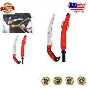 Curved Pruning Saw with Chrome-Plated Steel Blade & Ergonomic Handle