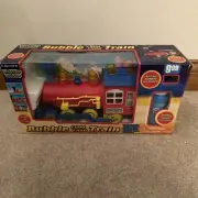Bubble Blowing Toy Train with Lights & Sounds, Bump and Go Toddler Train Toys