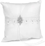 Hortense B. Hewitt Wedding Accessories Sparkling Elegance Ring Pillow, White