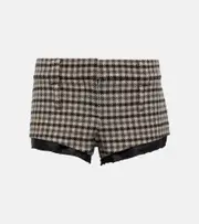 [Miu Miu] Miu Miu Houndstooth virgin wool shorts AU 16 multicoloured
