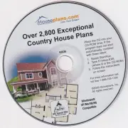 2,800 Exceptional Country House Plans, PC CD-ROM, New In Box Sealed