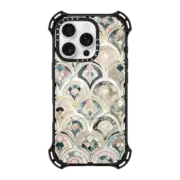 iPhone 16 Pro Bounce Case MagSafe Compatible Art Deco Marble Tiles in Soft Pastel on transparent 2