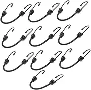 Beavorty Elastic Luggage Tie Ropes 10pcs Bungee Straps for Motorcycle Bike Scooter Robust Binding Straps