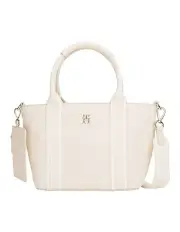 [Tommy Hilfiger] Logo Tape Crossbody Tote Bag in White