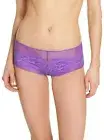 Natori FLORA Grape Juice Purple Stretch Nylon Lace & Mesh Girl Brief Short - XL