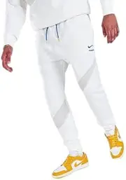 Men's Nike White/Gray Sportswear Swoosh Tech Fleece Pants - S