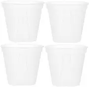 Levemolo 4pcs Root Control Pots Flower Planting Container Clear Plastic Nursery Pots Clear Plants Pots Plastic Pot Nursery Flower Pots Transparent Nursery Flowerpot Planting Nursery Pot