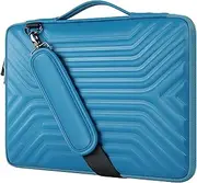 DOMISO 15.6 Inch Shockproof Waterproof Laptop Sleeve with Strap Lightweight Soft EVA Tablet Case for 15.6" Laptops/Apple/Lenovo IdeaPad/Acer Aspire E15 / HP Envy 15 / Dell, Blue