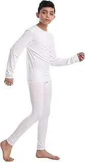 [CVVTEE] Boys Athletic Base Layer Compression Underwear Set 2pcs Thermal Long John for Kids