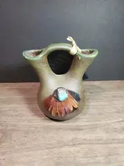 Jeremy Diller Earth & Fire Raku Pueblo Wedding Jar Signed