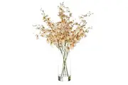 Rogue Artificial Dancing Orchid Flowers in Rachel Glass Vase Wedding Home Decor