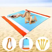 Nevenka Sand Free Beach Blanket 82 x79inches Portable Waterproof Beach Mat-Orange
