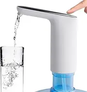 Water Bottle Pump for 5 Gallon Bottle Rechargeable Electric Water Dispenser Portable Au Drinking Water Jug Pump for Home Office Activities White