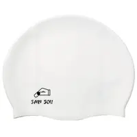 在飛比找PChome24h購物優惠-聖手牌 白色矽膠泳帽 A35001-14