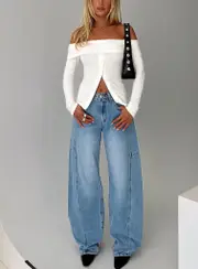 Esperance Barrel Leg Jeans Vintage Blue