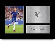 HWC Trading A4 Enzo Fernandez Chelsea Gifts Printed Signed Autograph Picture for Football Fans and Supporters - A4