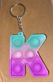 Letter K Pop Fidget Toy Keychain
