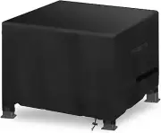 GARPROVM Fire Pit Cover, Waterproof Heavy Duty Fire Pit Cover, Windproof Buckles