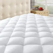1000GSM Cotton Blend Pillowtop Mattress Topper Pad Fully Fitted Underlay Cover