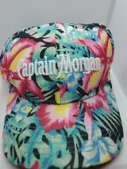 Captain Morgan Rum Floral Hawaiian Tropical Liquor Alcohol Baseball Truckers Hat