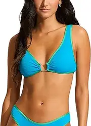 [Seafolly] Women's Ring Front Tank Bikini Top Swimsuit