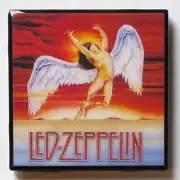 LED ZEPPELIN Swan Song COASTER Custom Ceramic Tile Barware Cork Back Art