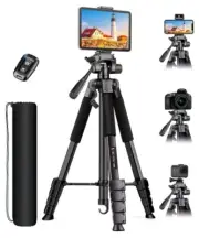 Victiv Expandable Adjustable Camera Phone Tripod Black P50 Stand 68" With Remote
