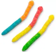 Albanese Sour Neon Worms Gummy Gummies Candy Candies 2 Pounds Free Shipping