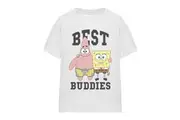 SpongeBob SquarePants Unisex Adult Best Buddies Patrick Star T-Shirt (White) - UTTV16004