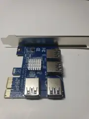PCI-E to USB Adapter 4-port PCI-E X1 to USB 3.0 Riser Card Extender Board Mining