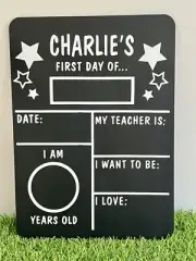 Reusable My First Day of School Personalised Chalk Board